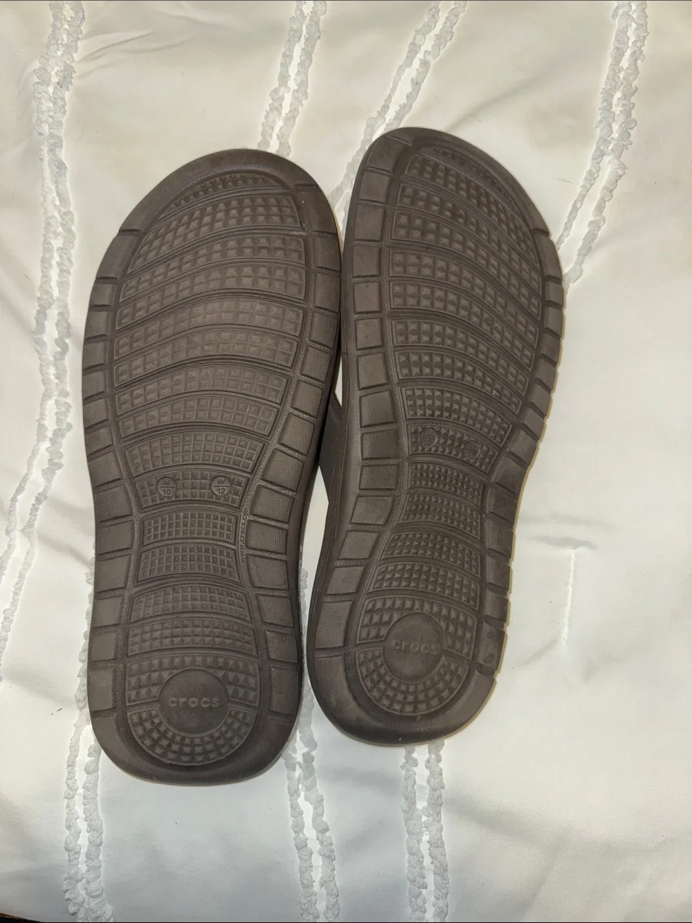 CROCS Brown Reviva Foam Flip Sandals